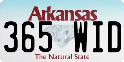 AR license plate 365WID