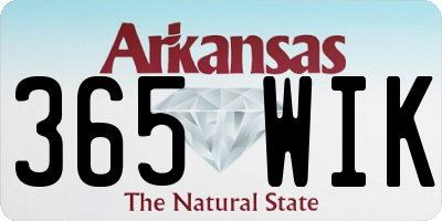 AR license plate 365WIK