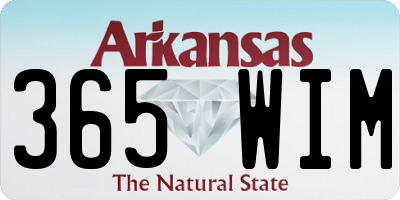 AR license plate 365WIM