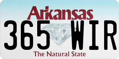 AR license plate 365WIR