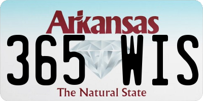 AR license plate 365WIS