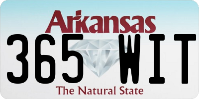 AR license plate 365WIT
