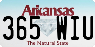 AR license plate 365WIU