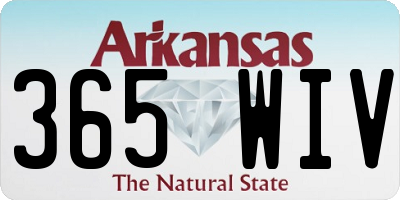 AR license plate 365WIV