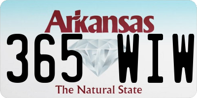 AR license plate 365WIW