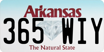 AR license plate 365WIY