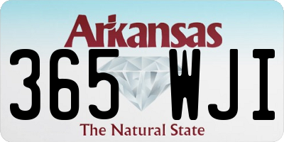 AR license plate 365WJI