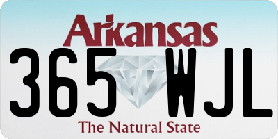 AR license plate 365WJL