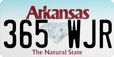 AR license plate 365WJR