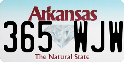 AR license plate 365WJW