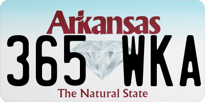 AR license plate 365WKA