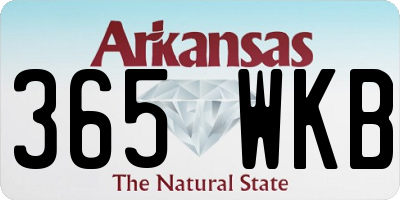 AR license plate 365WKB