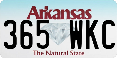 AR license plate 365WKC