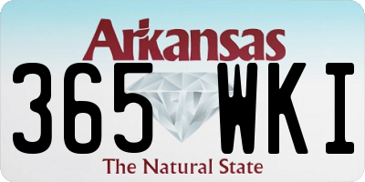 AR license plate 365WKI