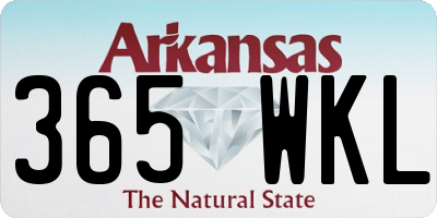 AR license plate 365WKL