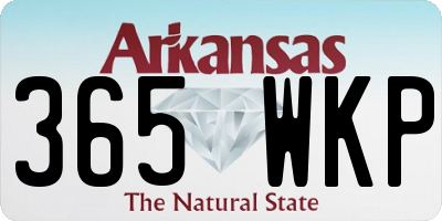 AR license plate 365WKP