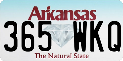 AR license plate 365WKQ