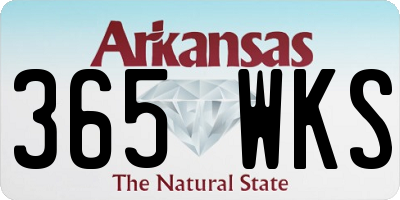 AR license plate 365WKS