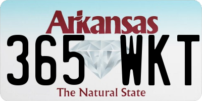 AR license plate 365WKT