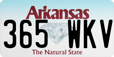 AR license plate 365WKV