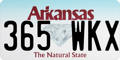 AR license plate 365WKX