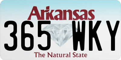 AR license plate 365WKY