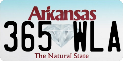 AR license plate 365WLA