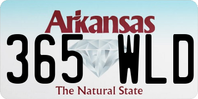 AR license plate 365WLD