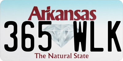 AR license plate 365WLK