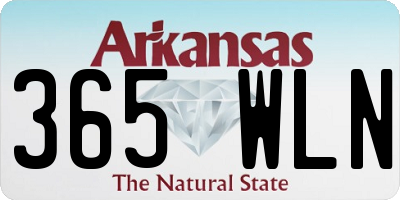 AR license plate 365WLN