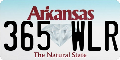 AR license plate 365WLR