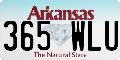 AR license plate 365WLU
