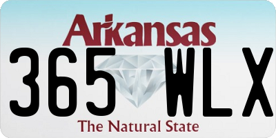 AR license plate 365WLX