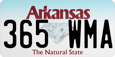 AR license plate 365WMA