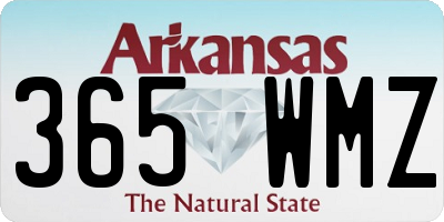 AR license plate 365WMZ