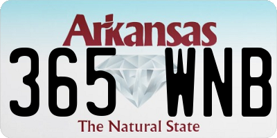 AR license plate 365WNB