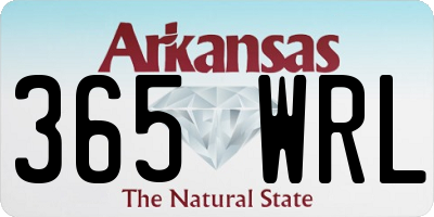 AR license plate 365WRL