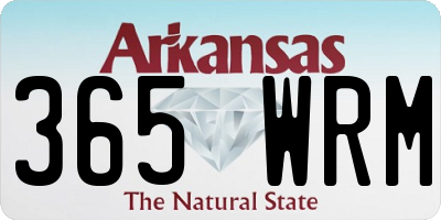 AR license plate 365WRM