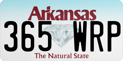 AR license plate 365WRP