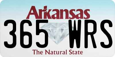 AR license plate 365WRS