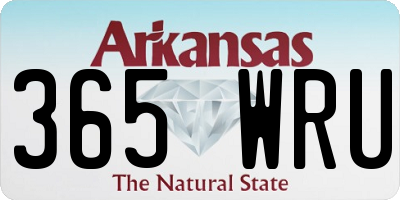 AR license plate 365WRU