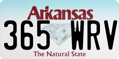 AR license plate 365WRV