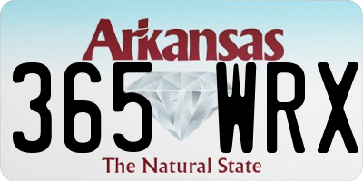 AR license plate 365WRX