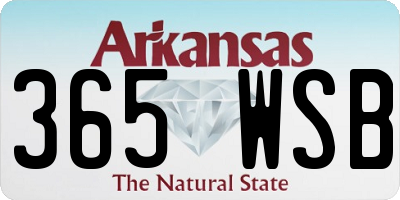 AR license plate 365WSB