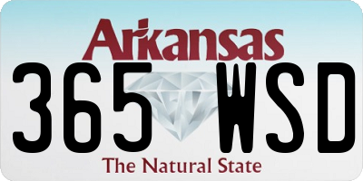 AR license plate 365WSD