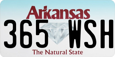 AR license plate 365WSH