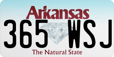 AR license plate 365WSJ
