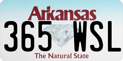 AR license plate 365WSL