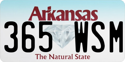 AR license plate 365WSM