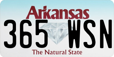 AR license plate 365WSN